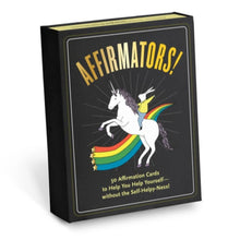 Load image into Gallery viewer, Humorous, whimsical Affirmators Self Help cards 
