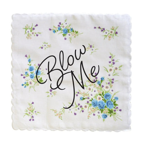 funny handkerchief, quirky gift idea for her, whimsical gift for her